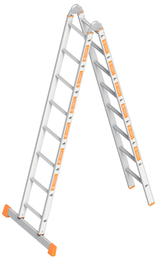 Layher Klappleiter Topic 2x8 Sprossen, L=4,71 m #1056016